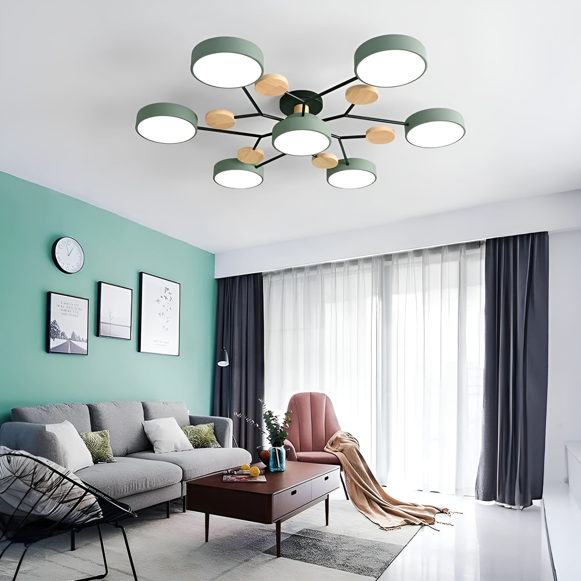 Orbivon – Rund loftlampe i jern og akryl med moderne LED lys