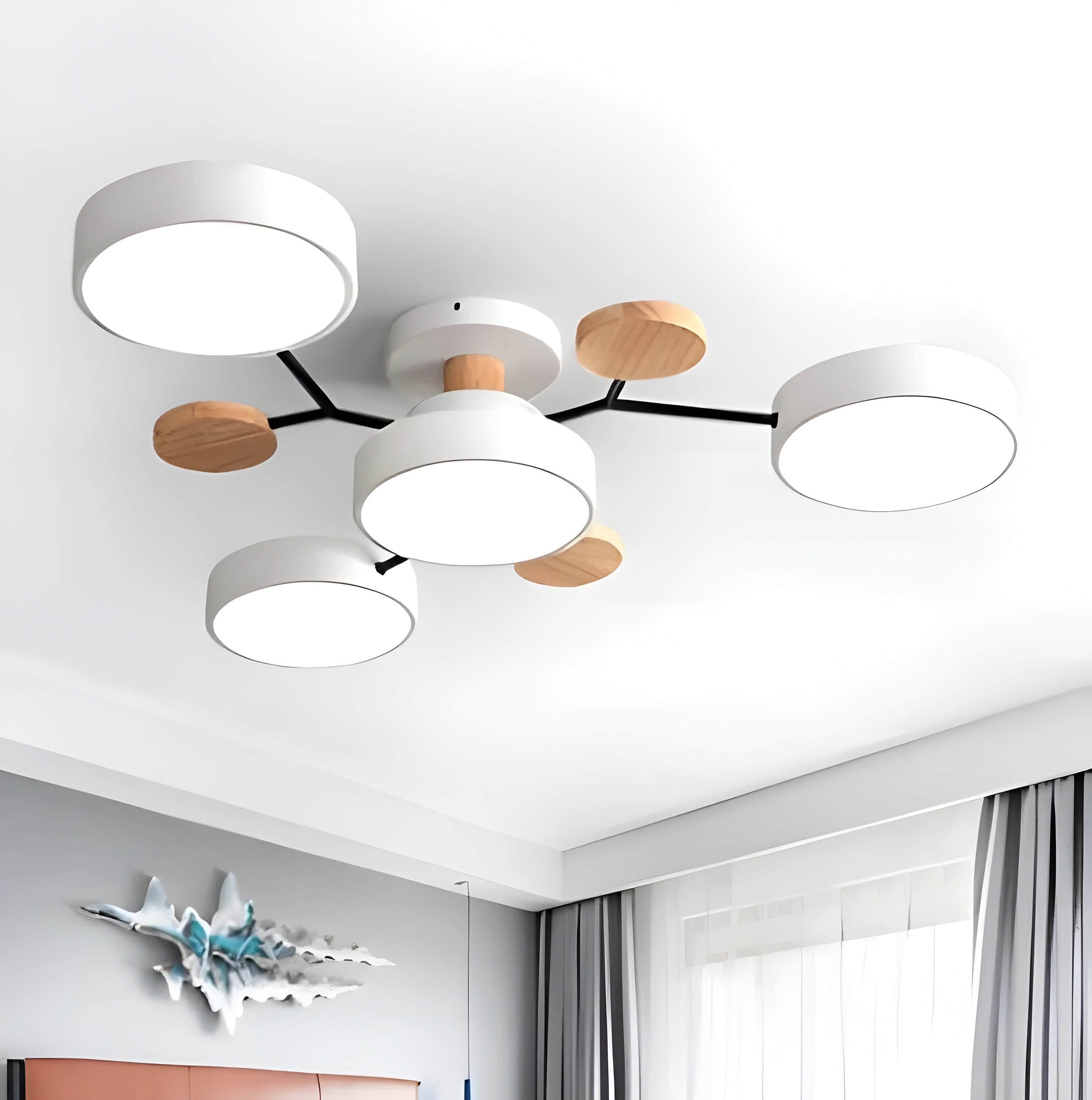 Orbivon – Rund loftlampe i jern og akryl med moderne LED lys
