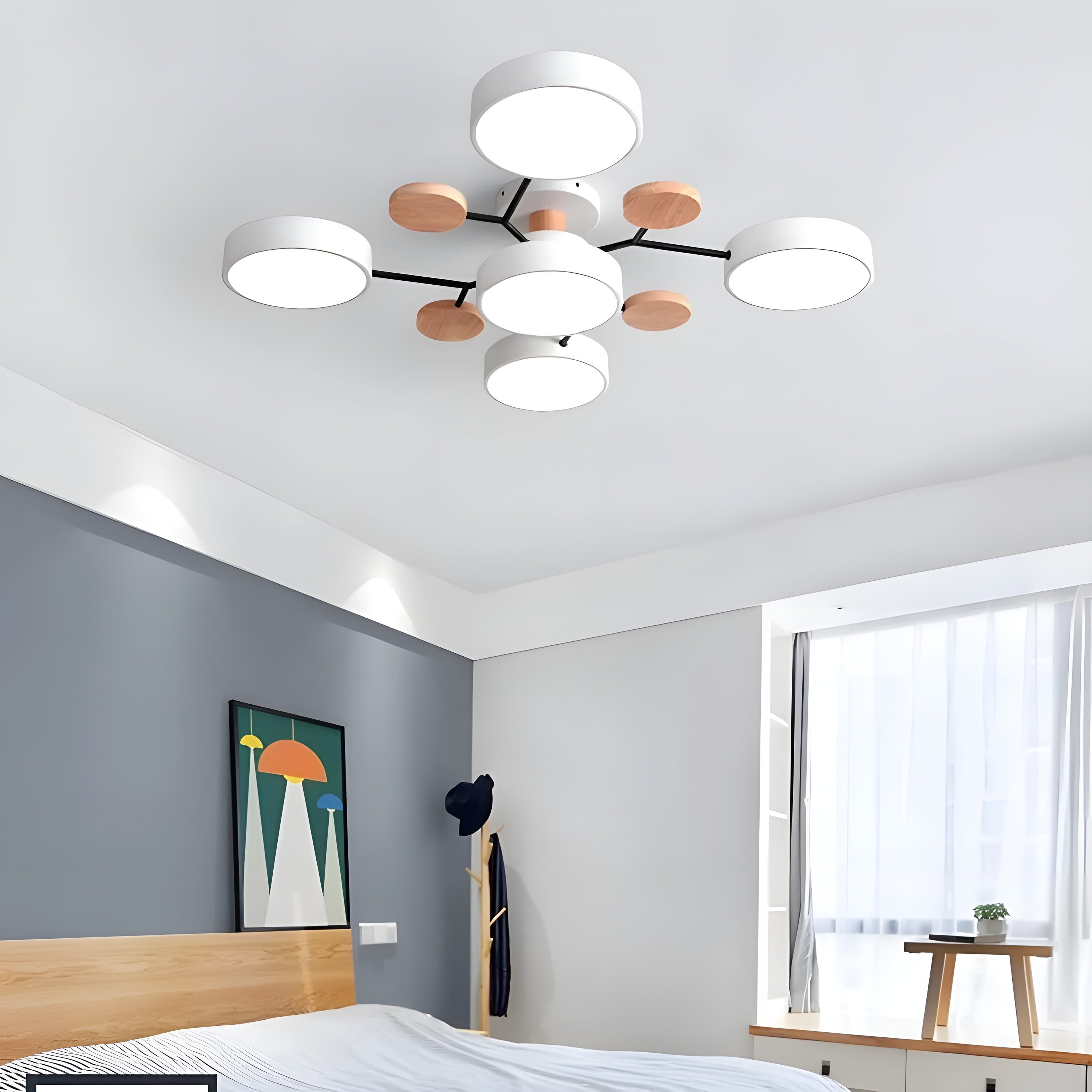 Orbivon – Rund loftlampe i jern og akryl med moderne LED lys