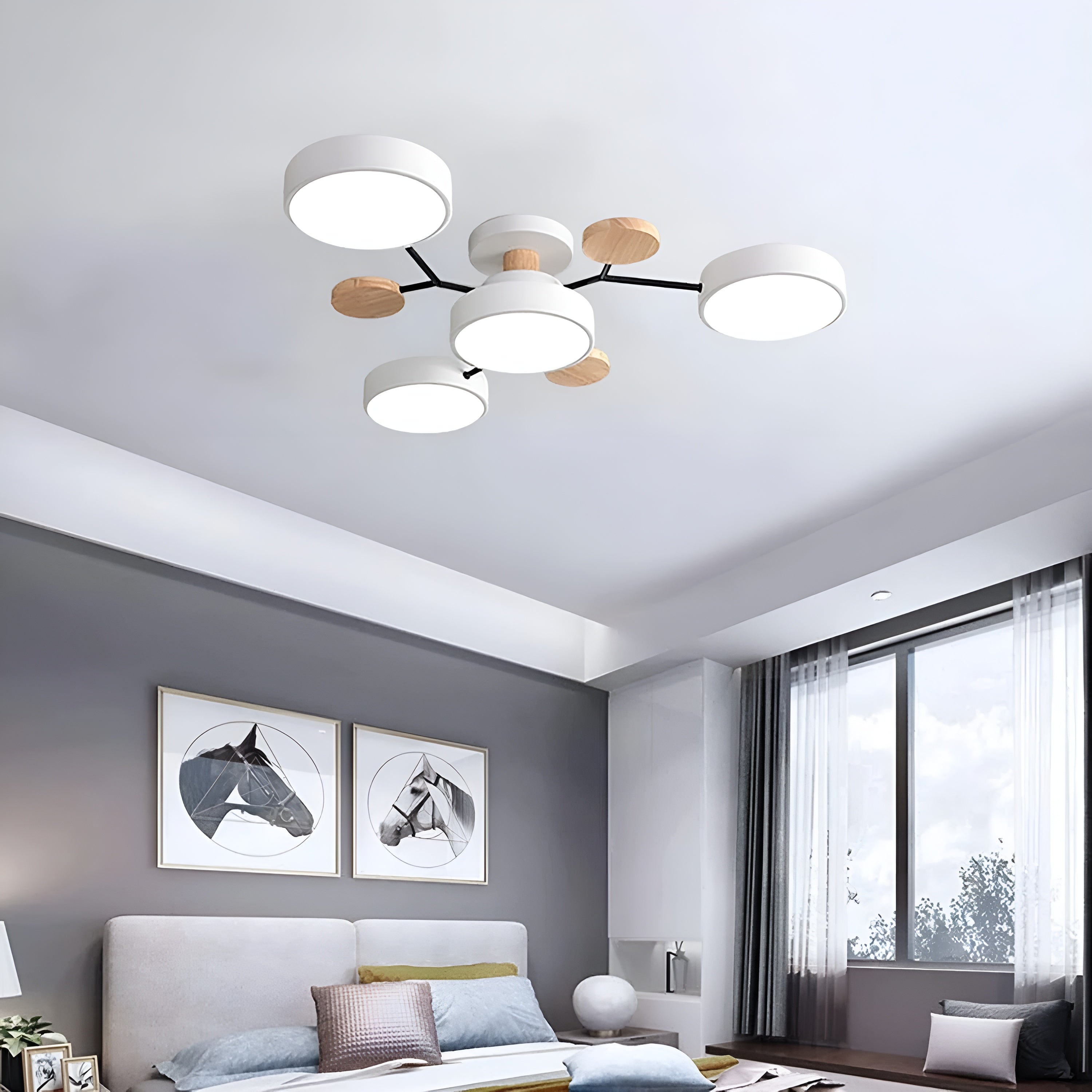 Orbivon – Rund loftlampe i jern og akryl med moderne LED lys