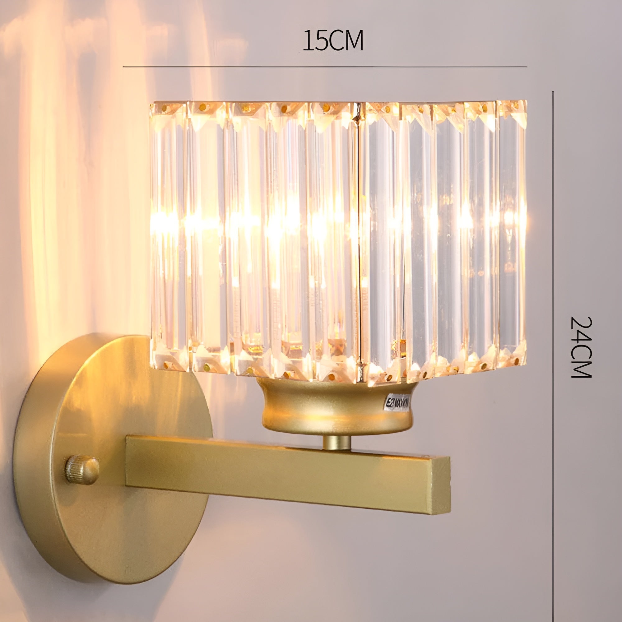 Crystelle - Luksuriøs væglampe med krystal i elegant design