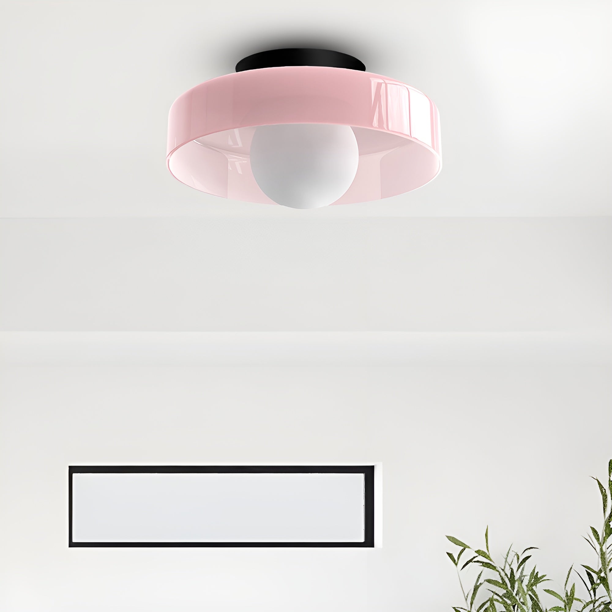 Lunivex - Rund loftlampe med matteret glas i moderne design