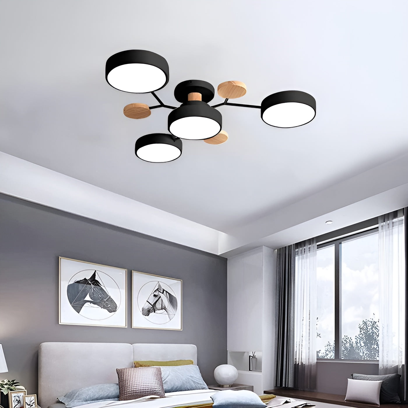 Orbivon – Rund loftlampe i jern og akryl med moderne LED lys