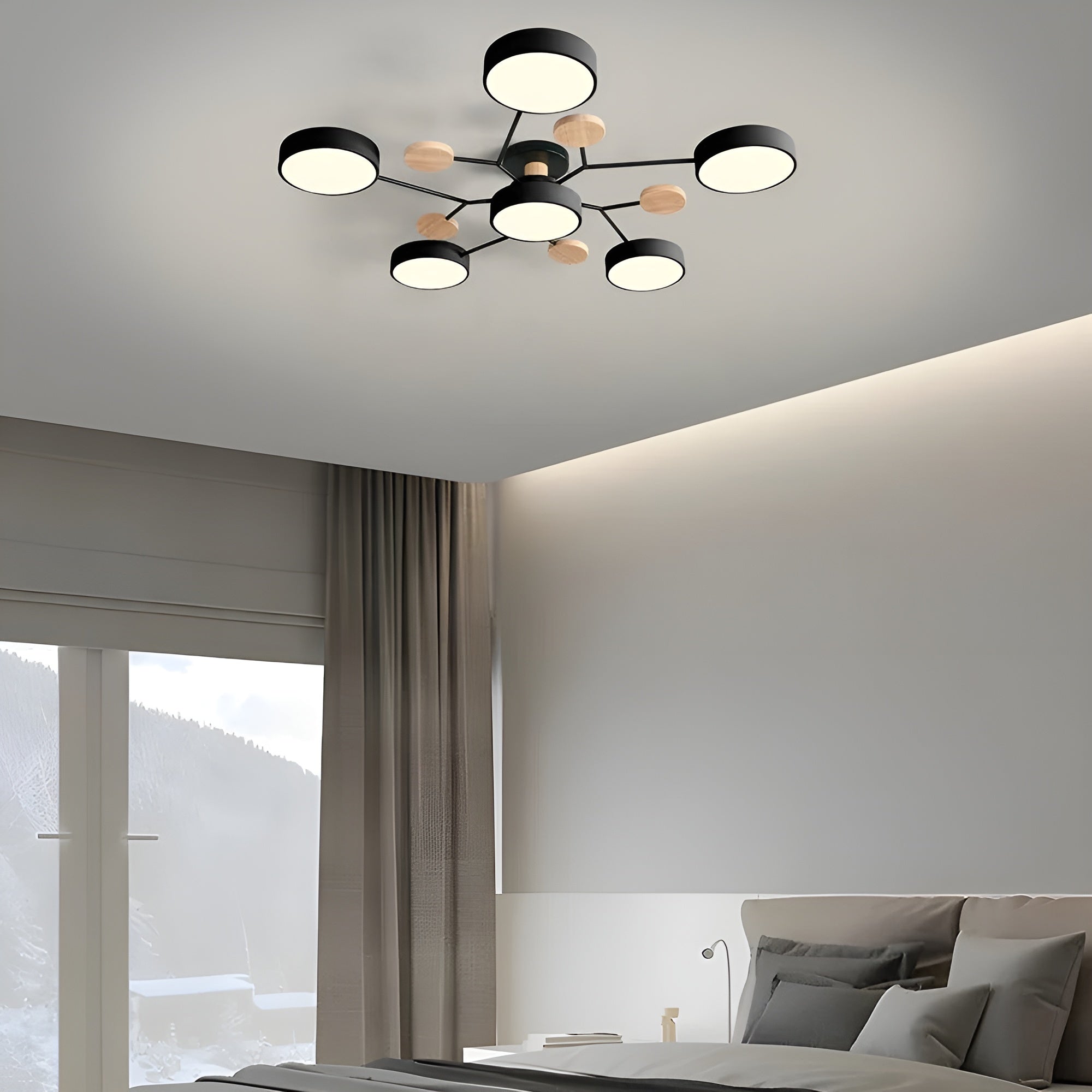 Orbivon – Rund loftlampe i jern og akryl med moderne LED lys