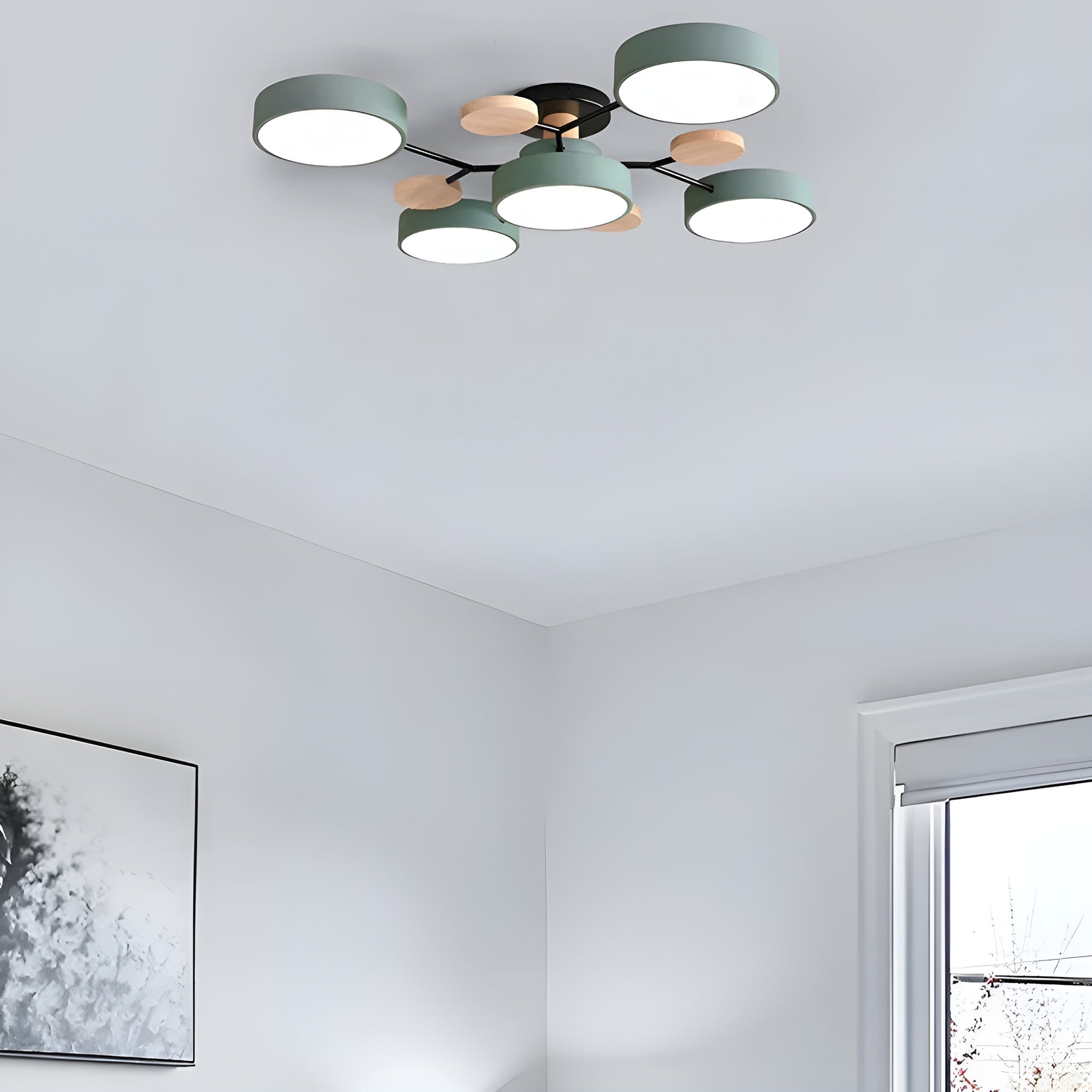 Orbivon – Rund loftlampe i jern og akryl med moderne LED lys