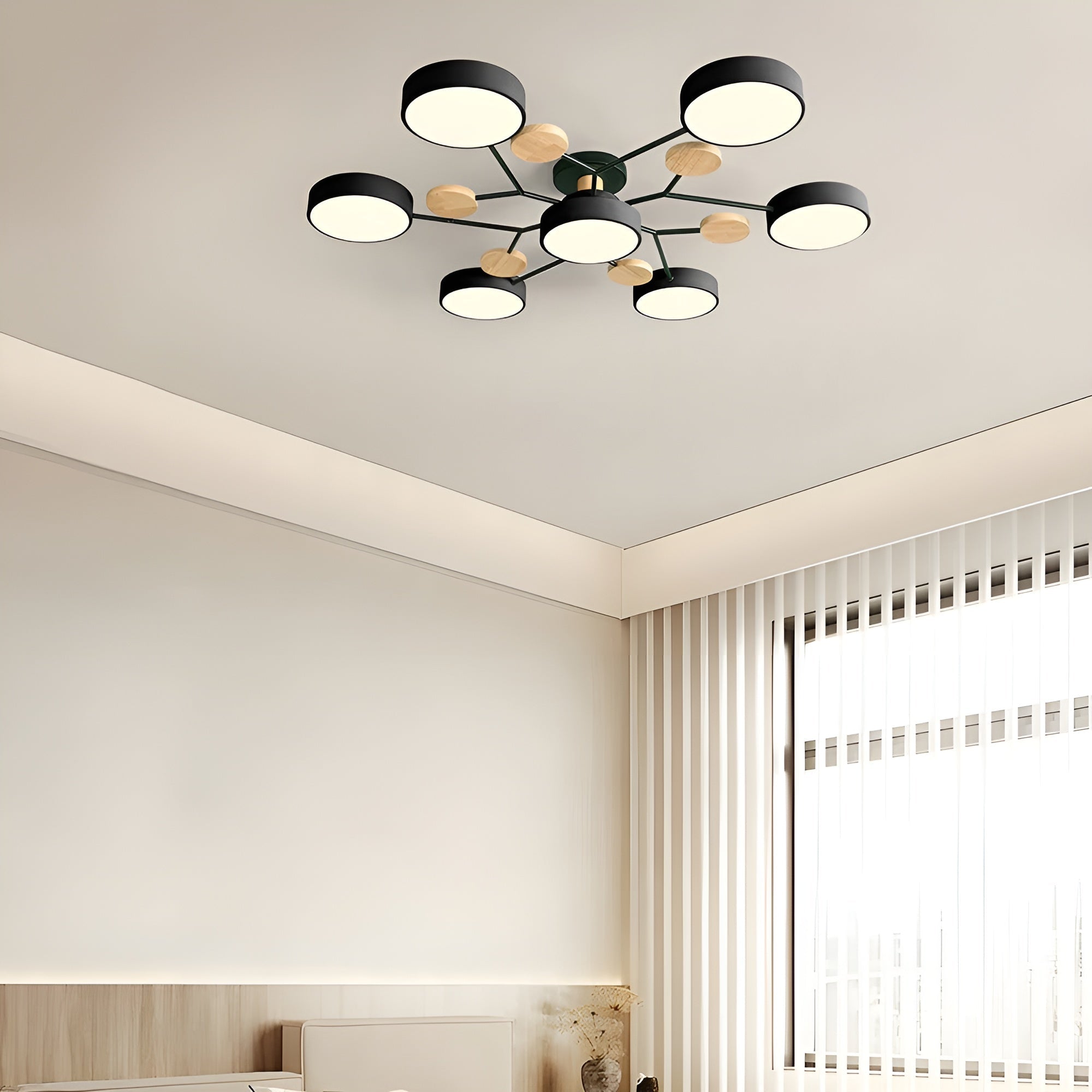 Orbivon – Rund loftlampe i jern og akryl med moderne LED lys
