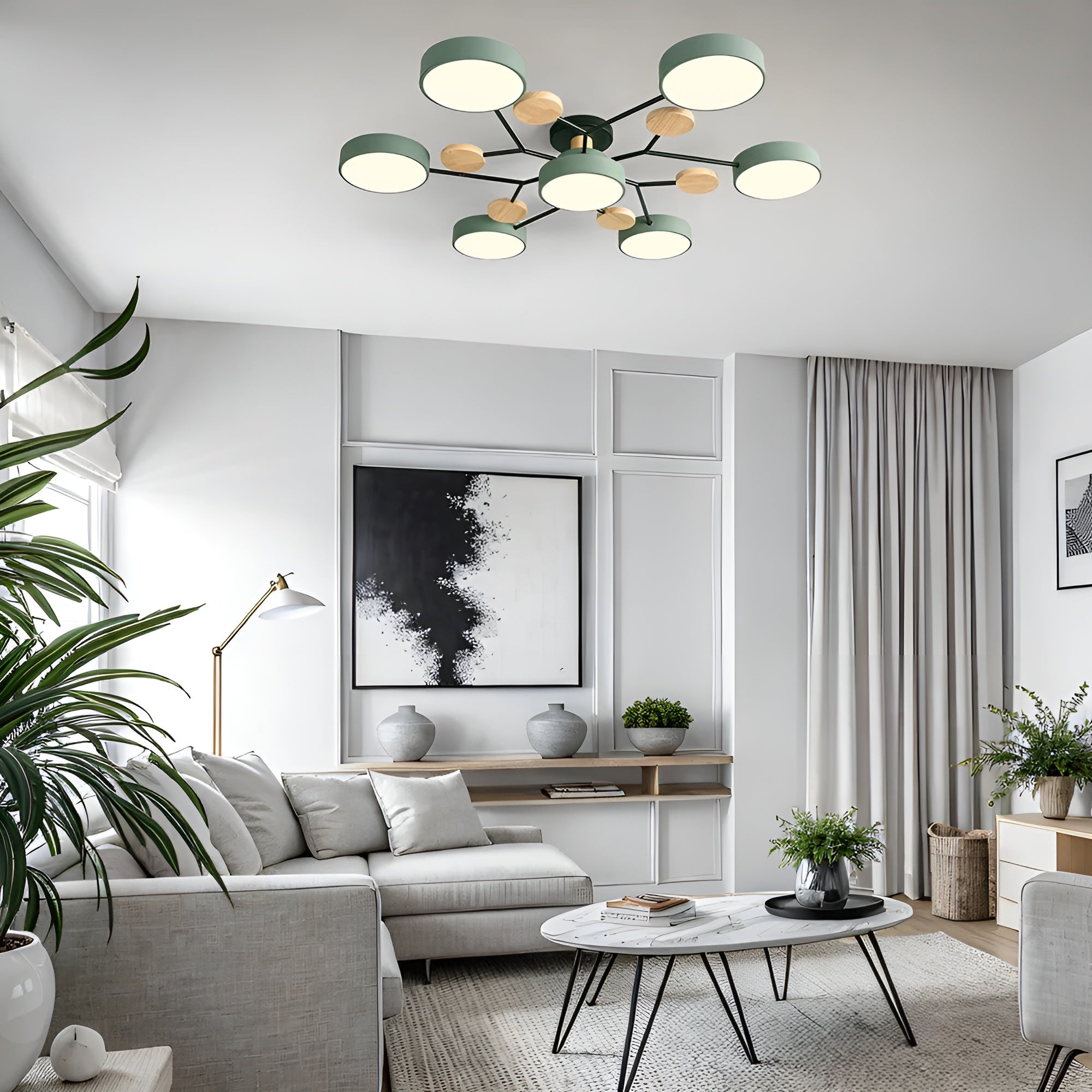 Orbivon – Rund loftlampe i jern og akryl med moderne LED lys