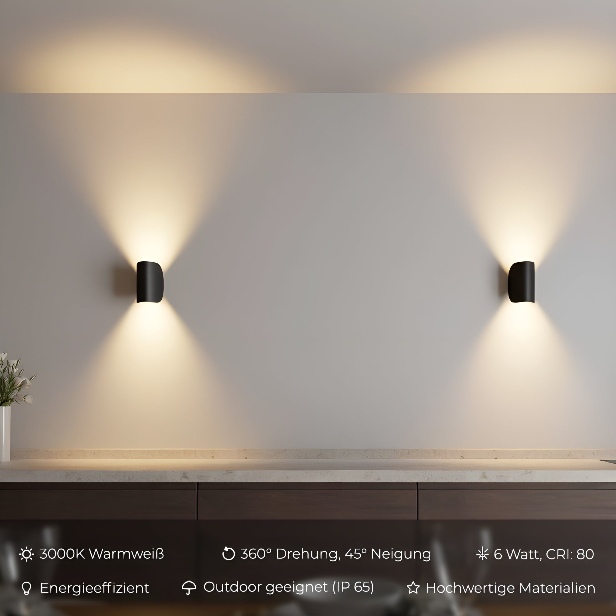 ArcLume – Skulpturel LED-væglampe i sort eller hvid aluminium