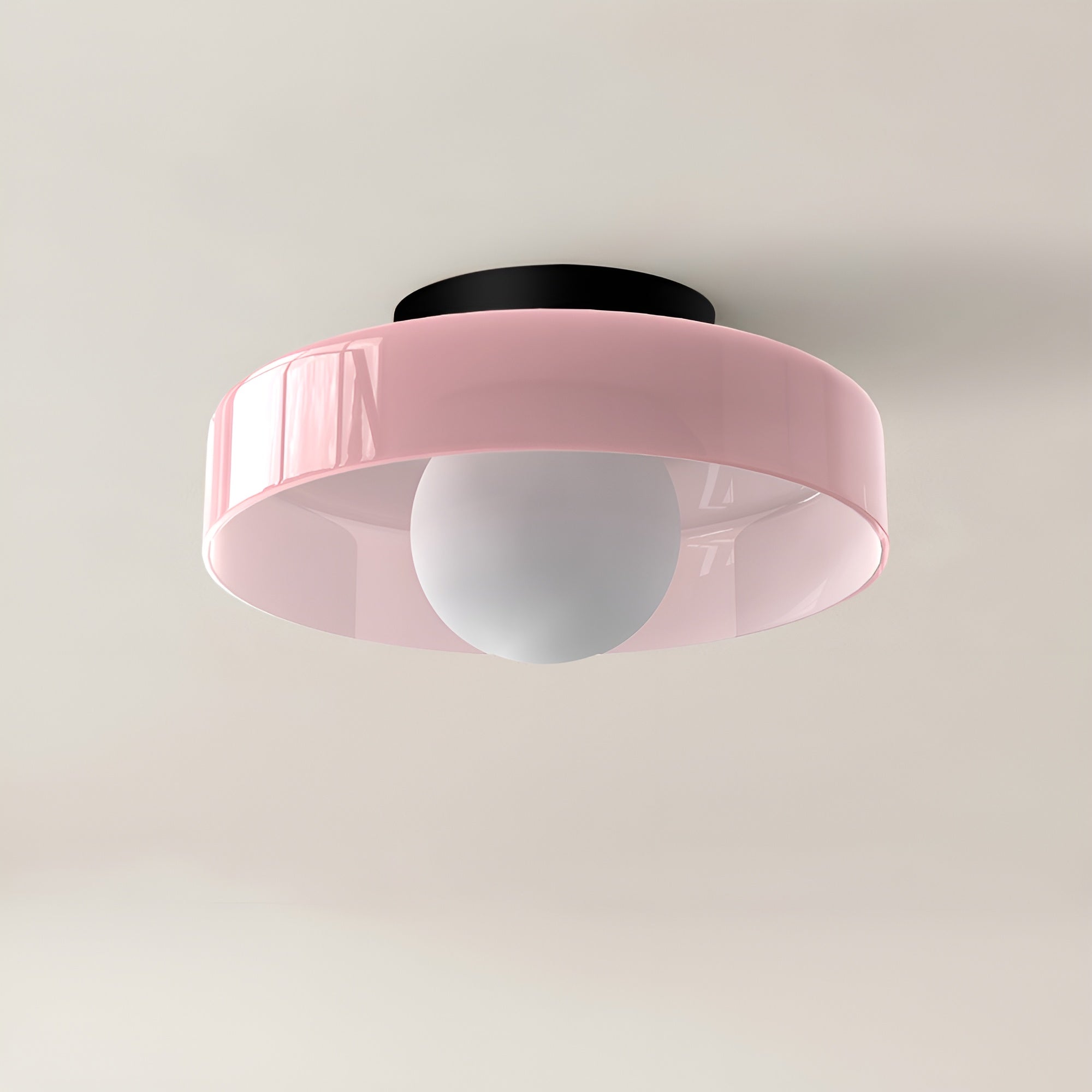 Lunivex - Rund loftlampe med matteret glas i moderne design