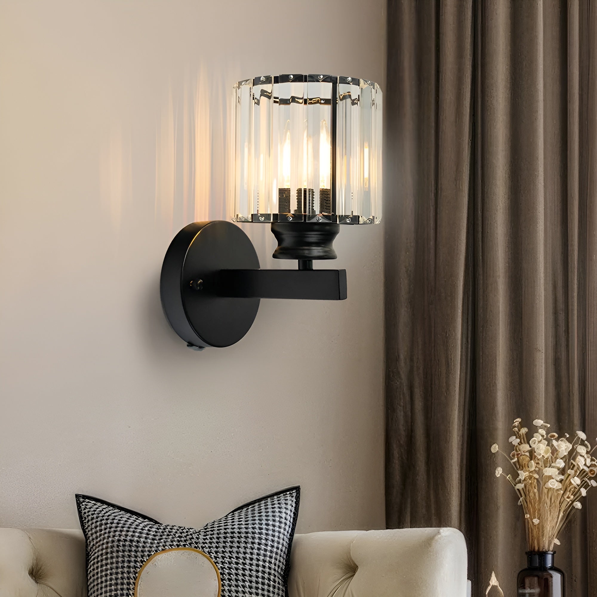 Crystelle - Luksuriøs væglampe med krystal i elegant design