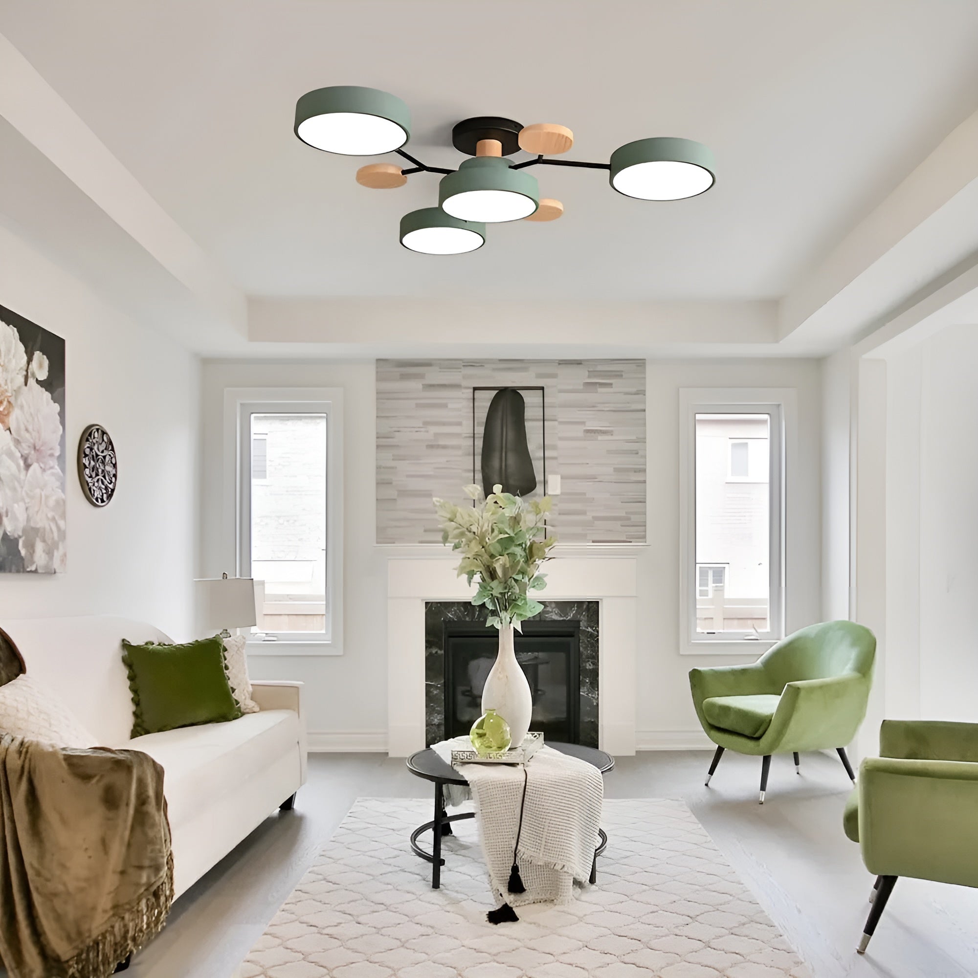 Orbivon – Rund loftlampe i jern og akryl med moderne LED lys
