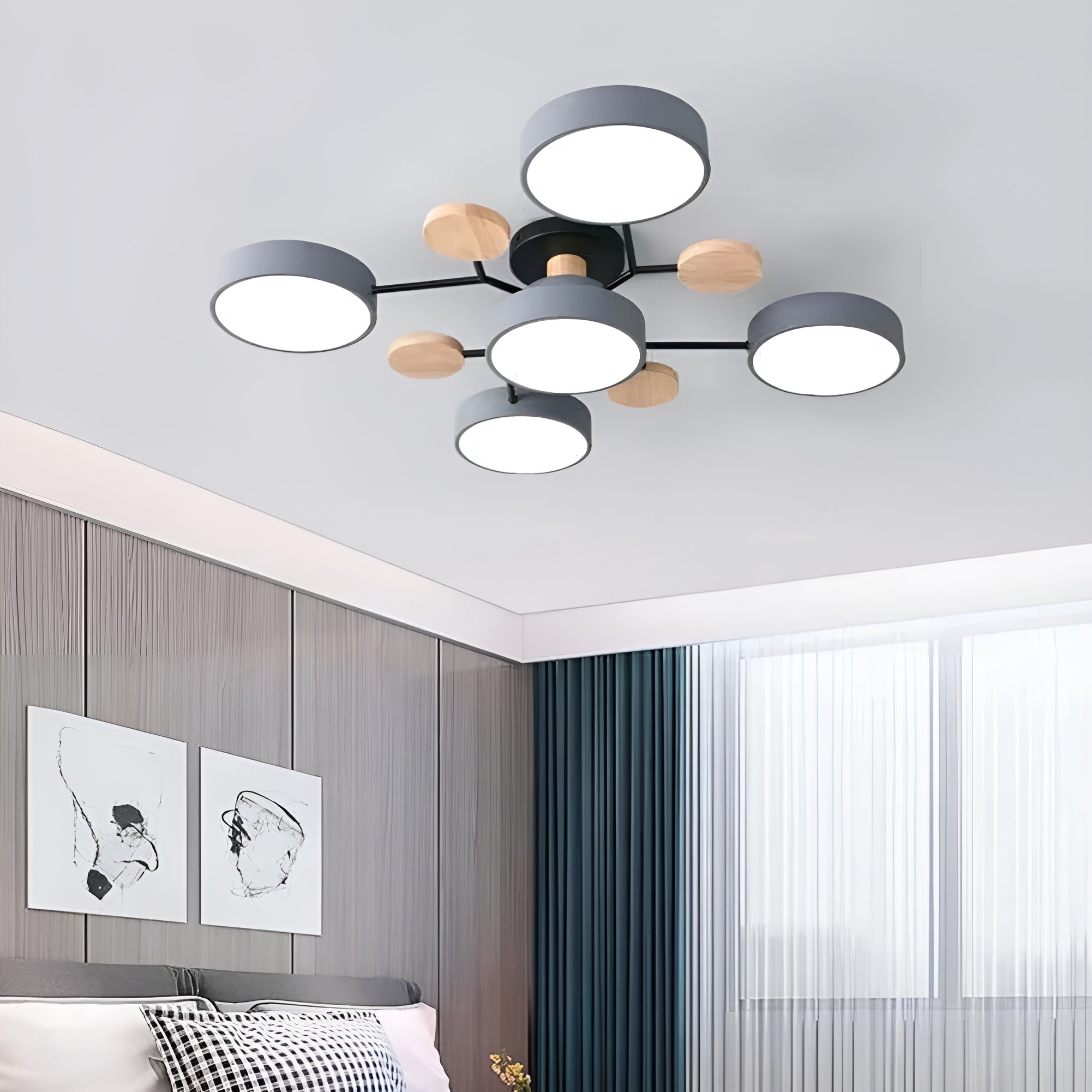 Orbivon – Rund loftlampe i jern og akryl med moderne LED lys