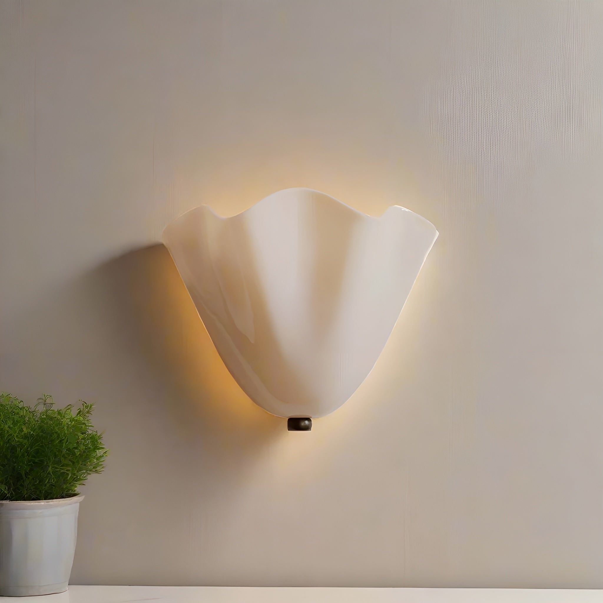 MosaLuxe – Retro vægkandelaber i farvet glas med varmt LED-lys