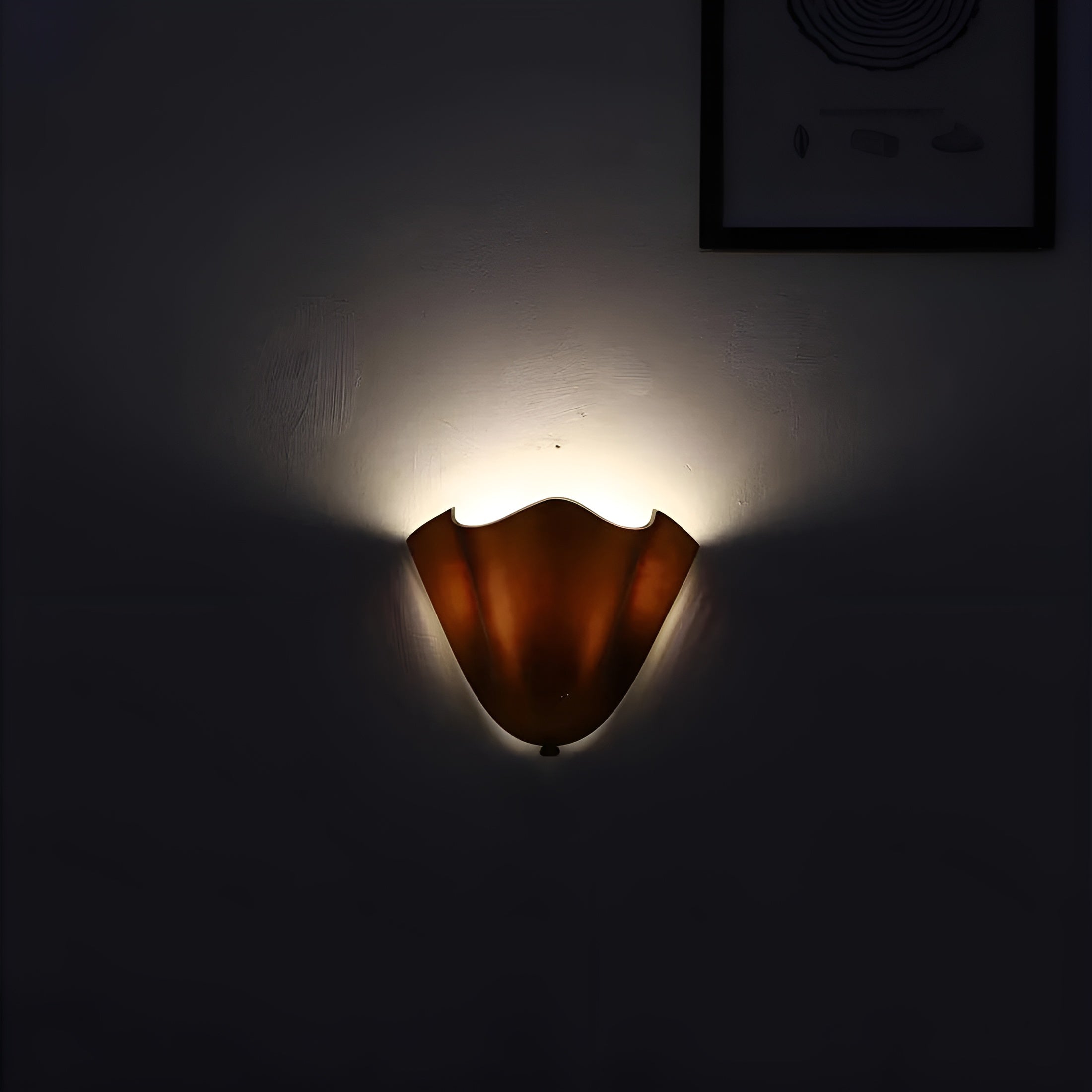 MosaLuxe – Retro vægkandelaber i farvet glas med varmt LED-lys