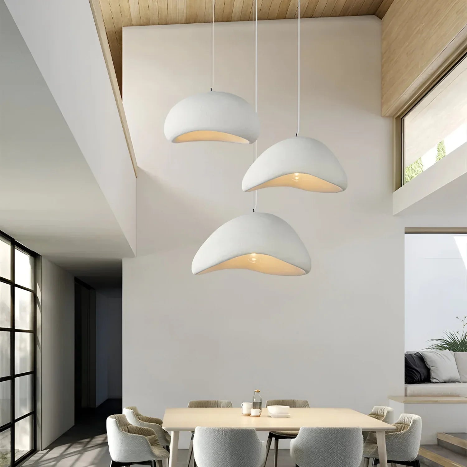 Zenvara – Nordisk wabi sabi pendellampe med blødt LED lys