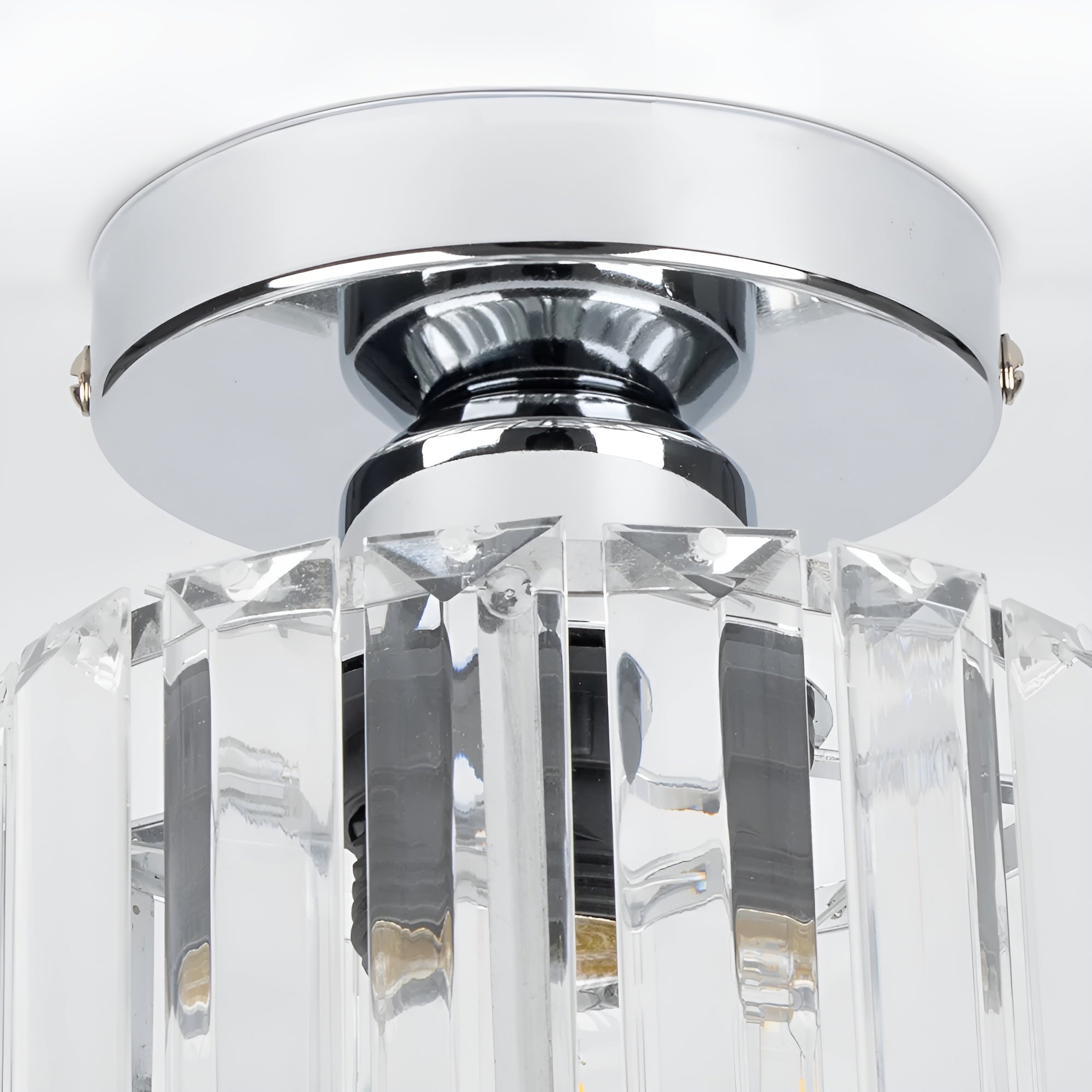 Aurevia – Moderne sort loftlampe med krystal til entré
