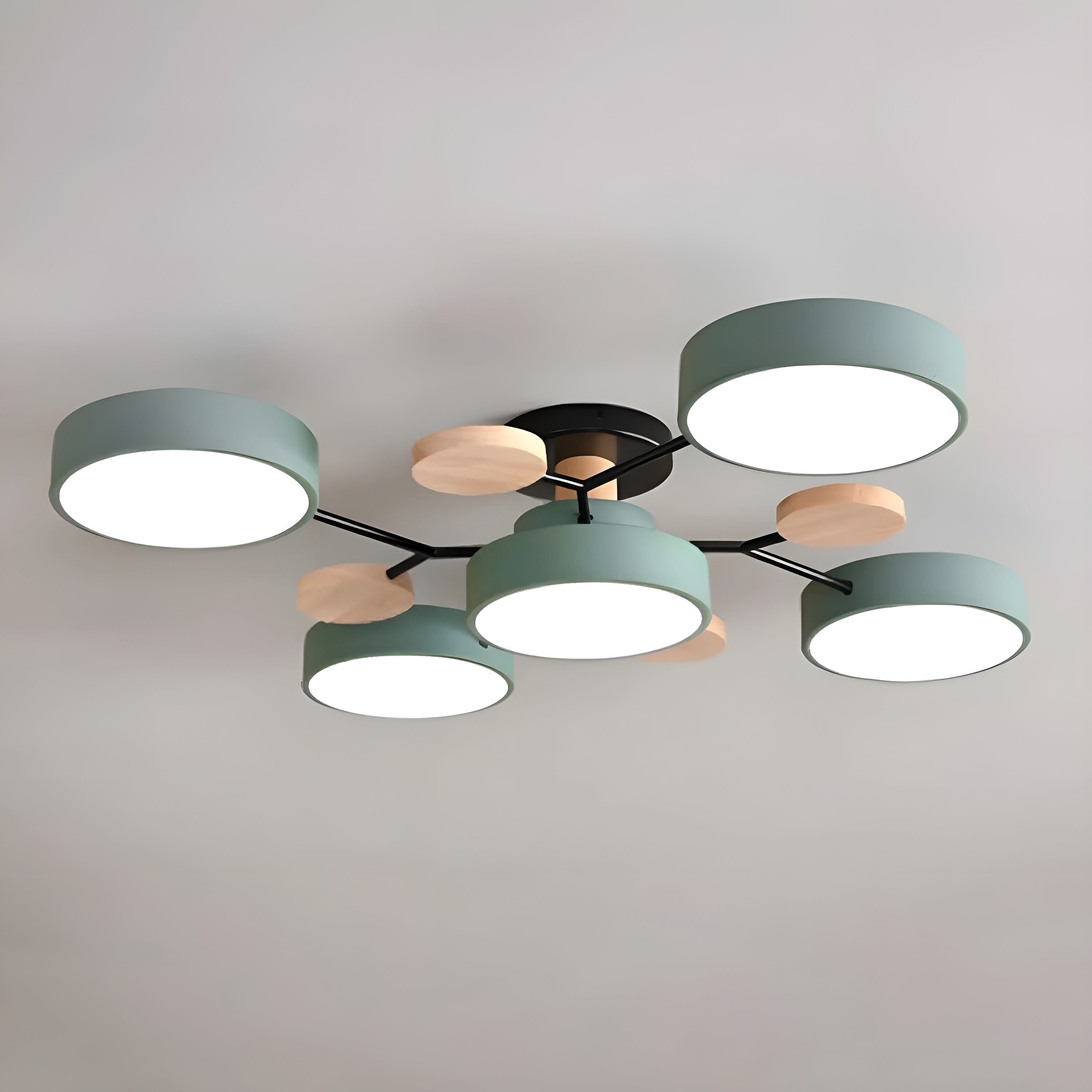 Orbivon – Rund loftlampe i jern og akryl med moderne LED lys