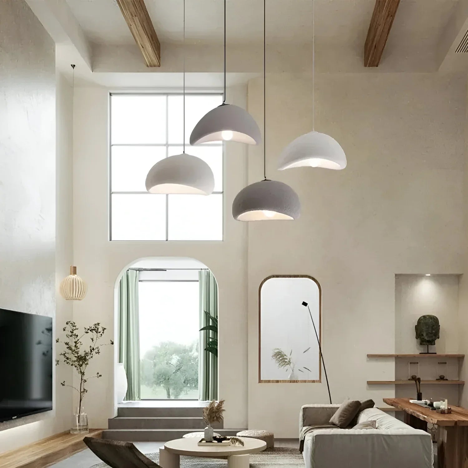 Zenvara – Nordisk wabi sabi pendellampe med blødt LED lys