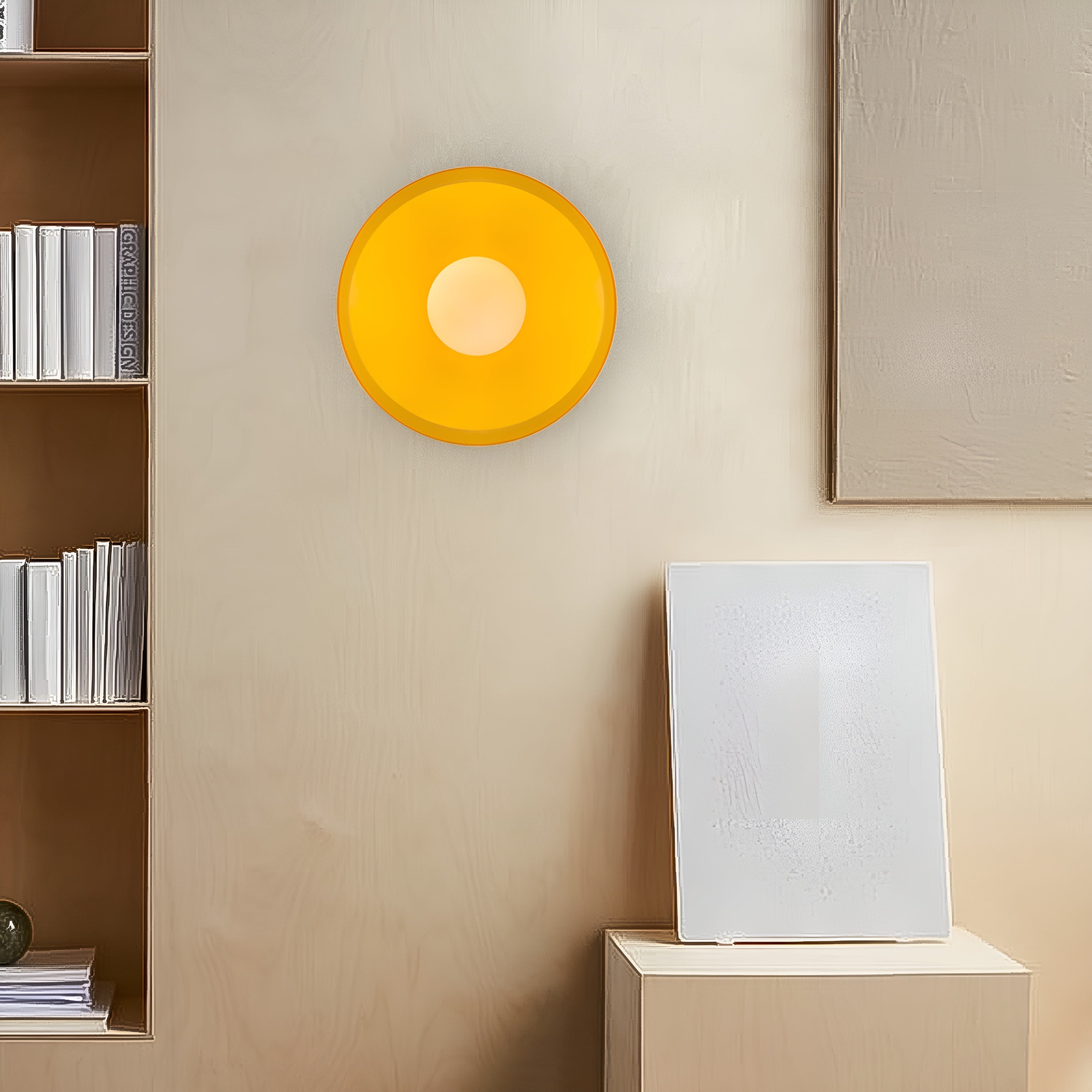Lunivex - Rund loftlampe med matteret glas i moderne design