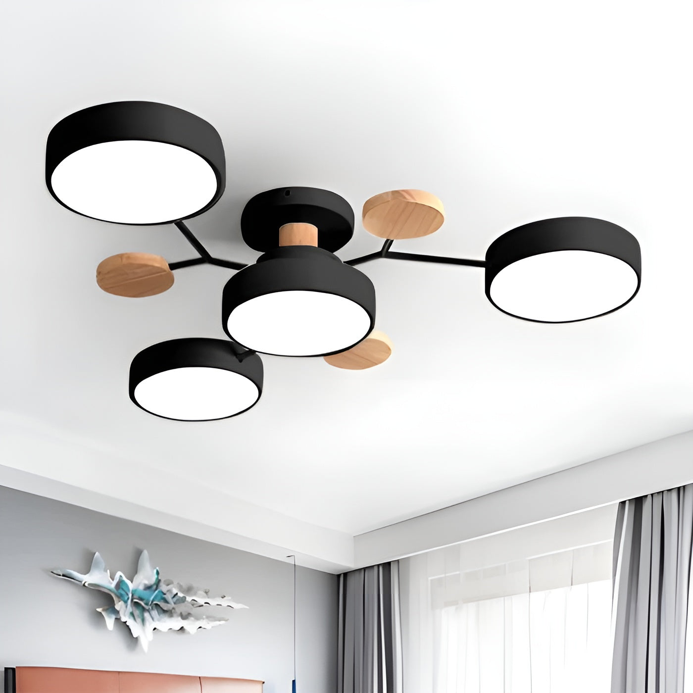 Orbivon – Rund loftlampe i jern og akryl med moderne LED lys