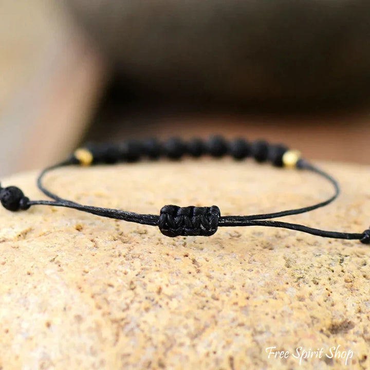Boho náramek z přírodního lávového kamene