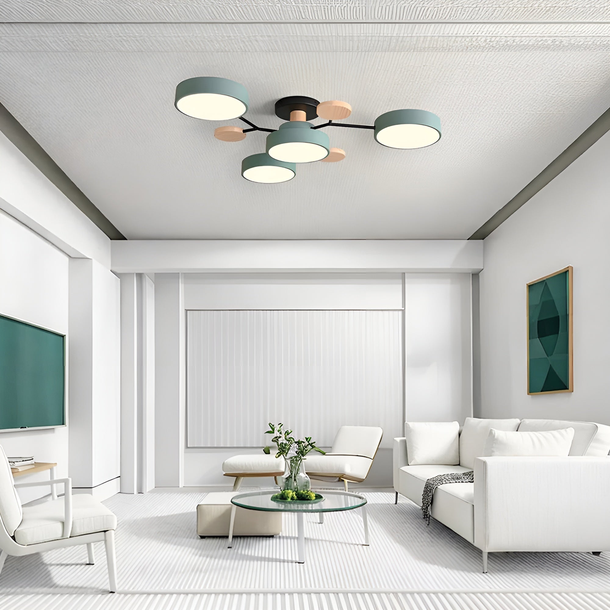 Orbivon – Rund loftlampe i jern og akryl med moderne LED lys