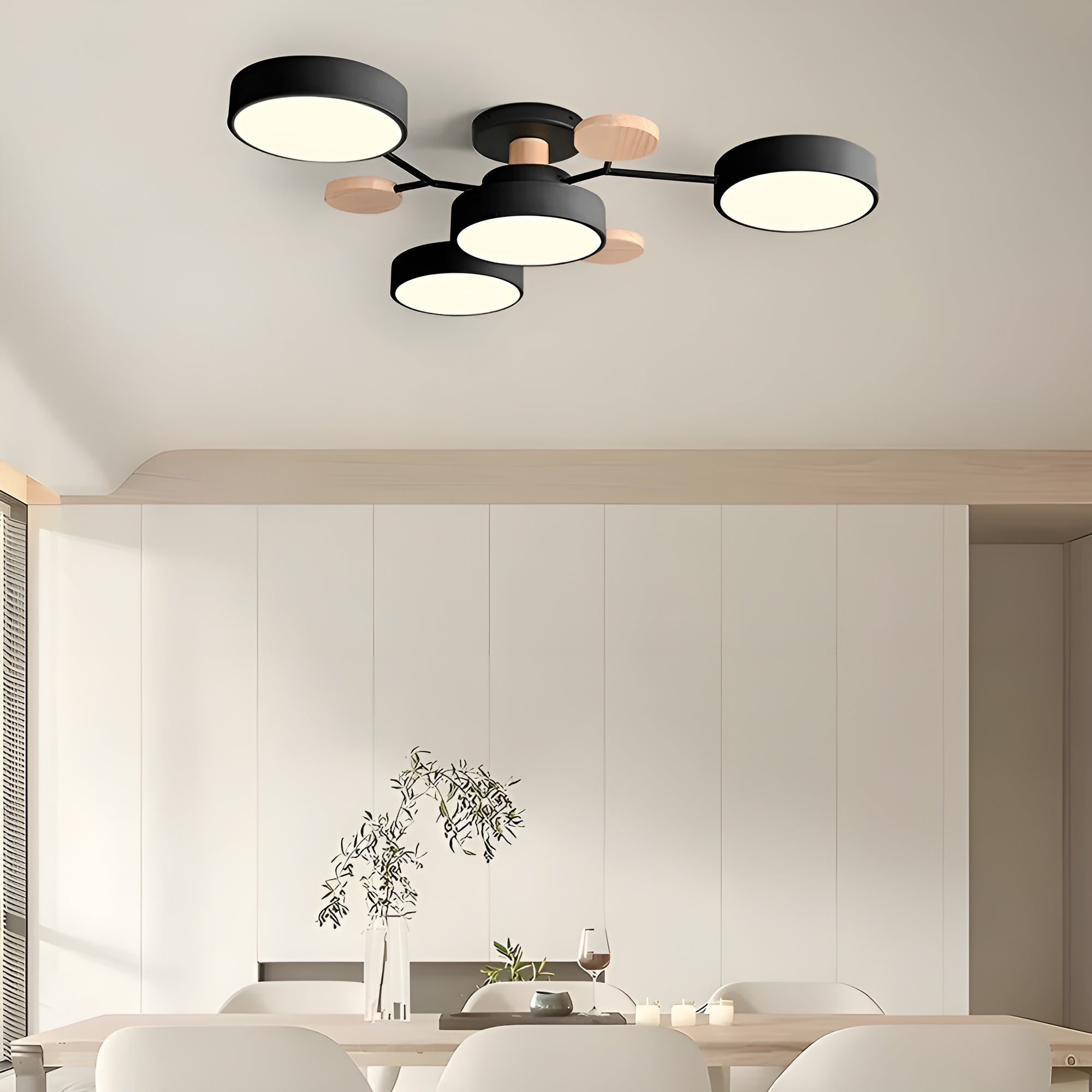 Orbivon – Rund loftlampe i jern og akryl med moderne LED lys