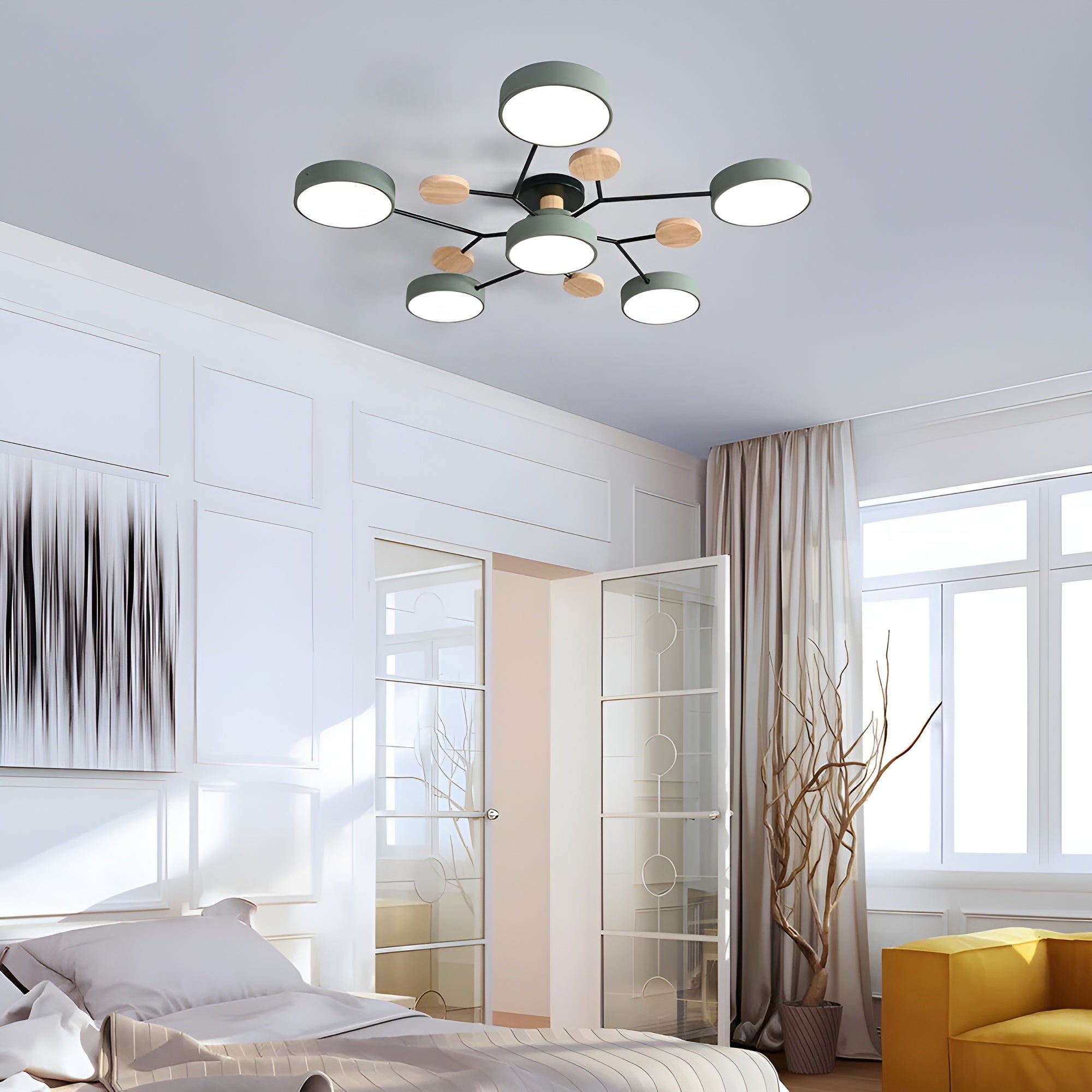 Orbivon – Rund loftlampe i jern og akryl med moderne LED lys