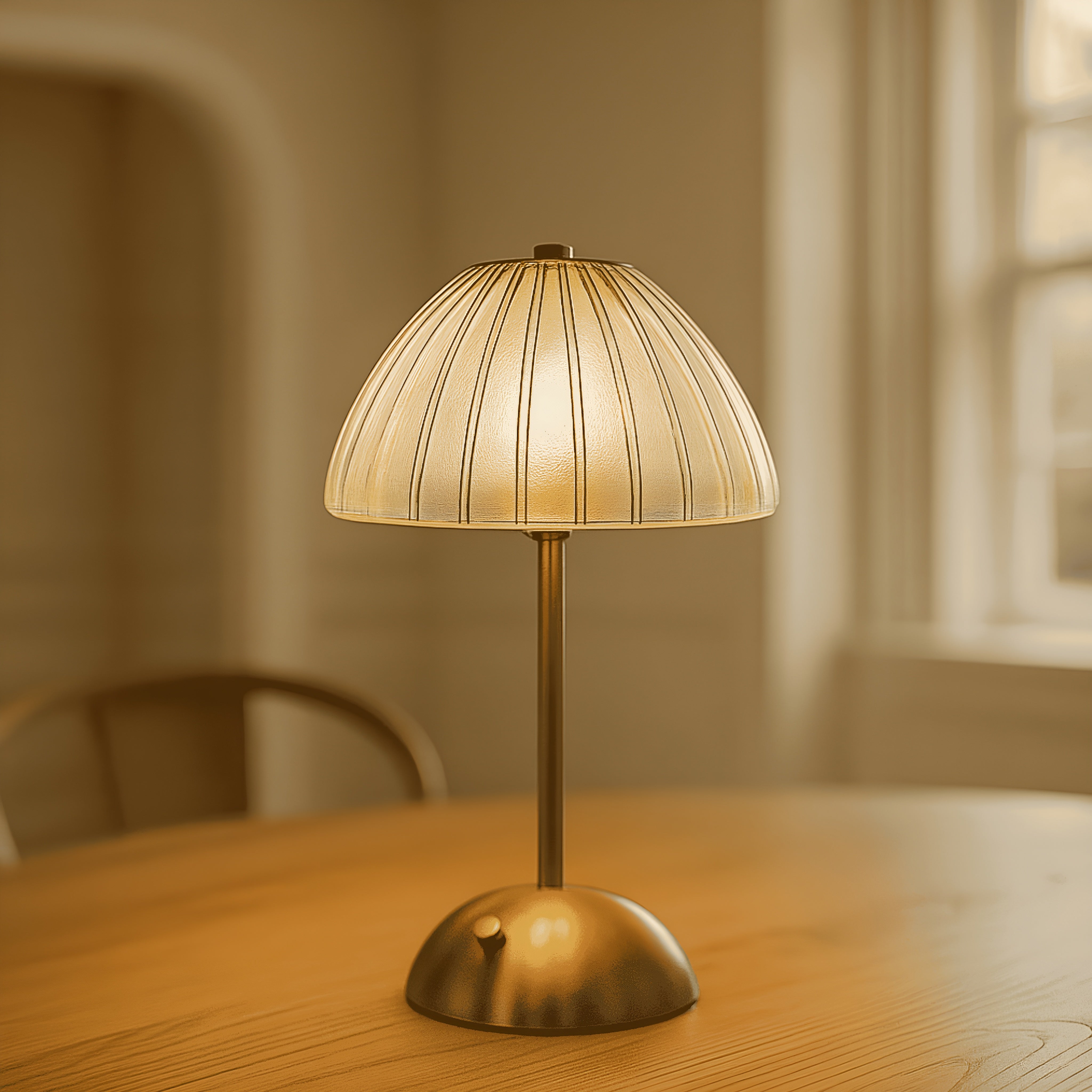 Crystaluxa – Genopladelig krystal LED bordlampe med berøringsdæmpning