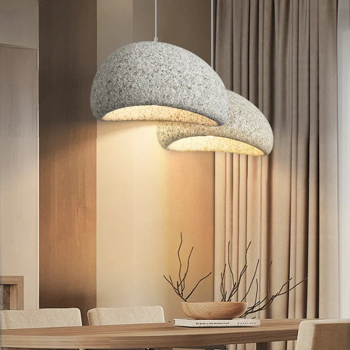 Zenvara – Nordisk wabi sabi pendellampe med blødt LED lys
