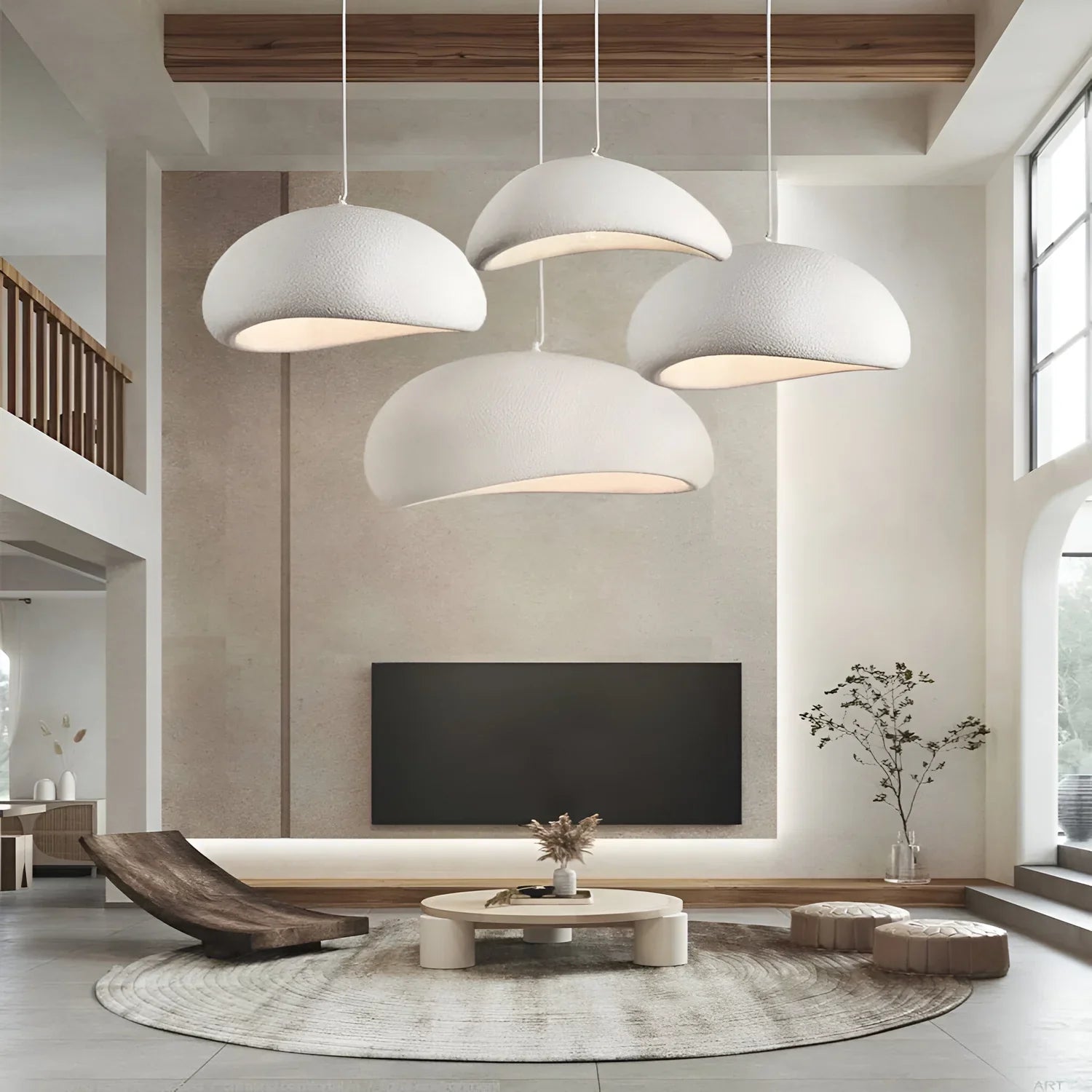 Zenvara – Nordisk wabi sabi pendellampe med blødt LED lys