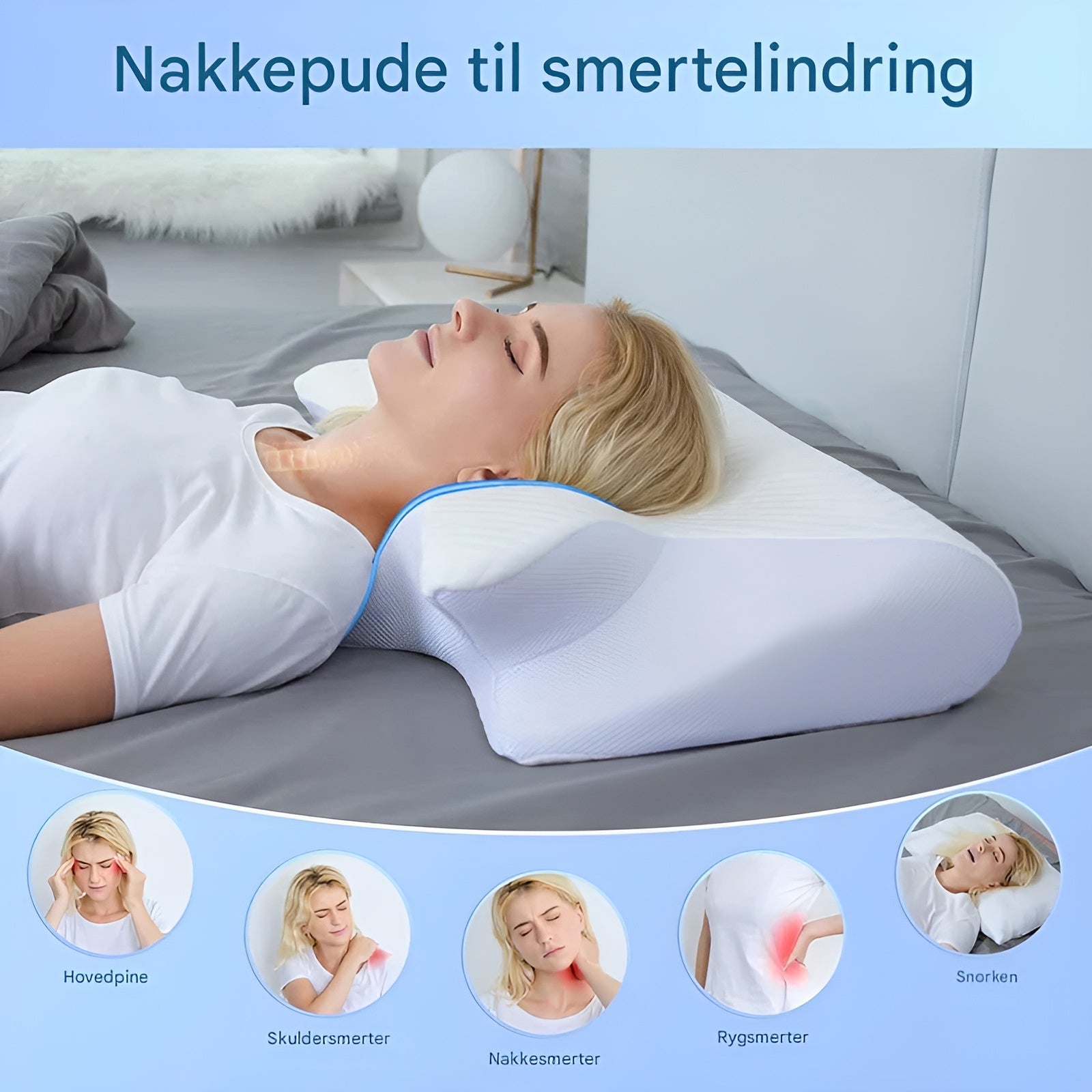Somnira - Ergonomisk pude i memory foam til komfortabel søvn