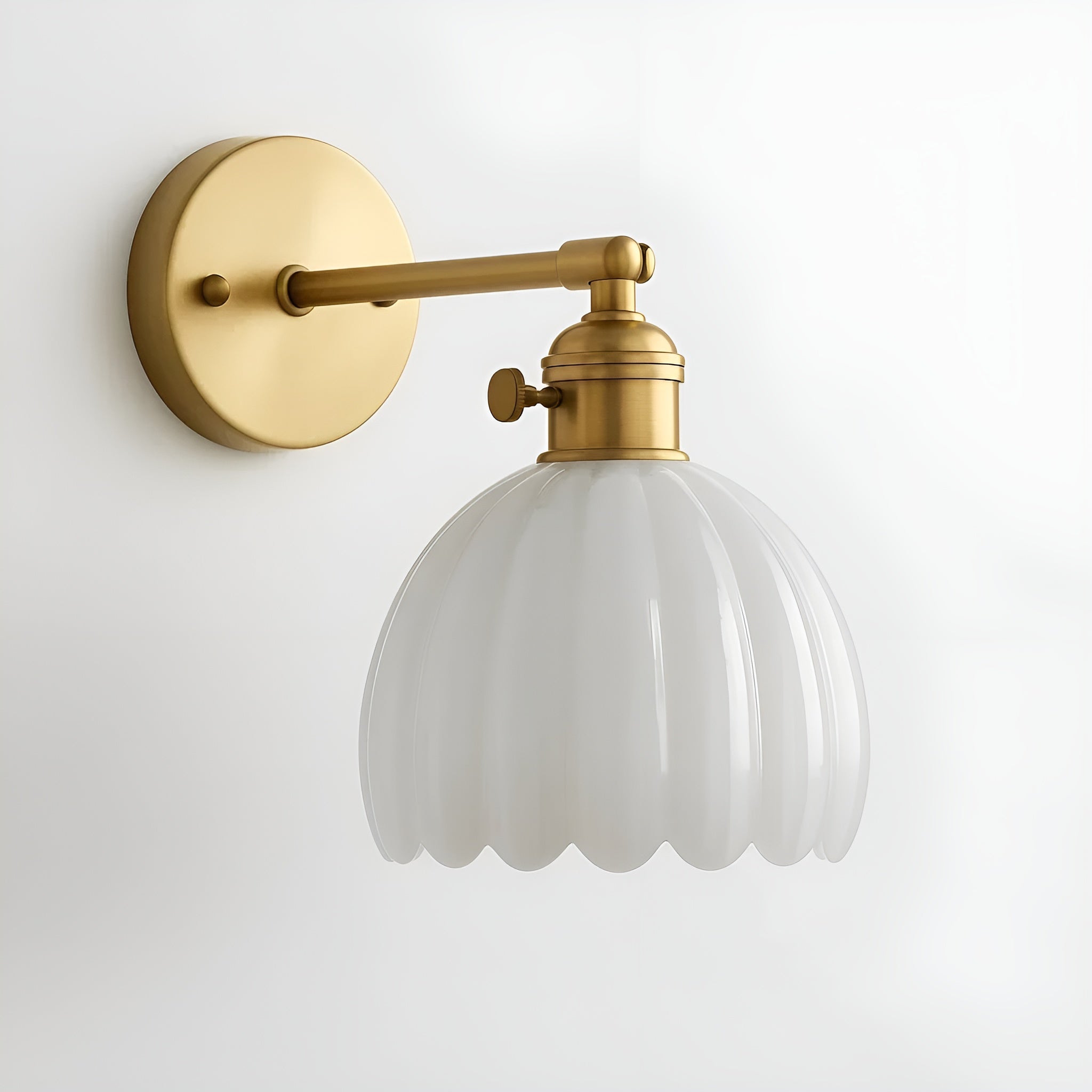 Florivale – Retro væglampe i glas med tulipanformet vintage design