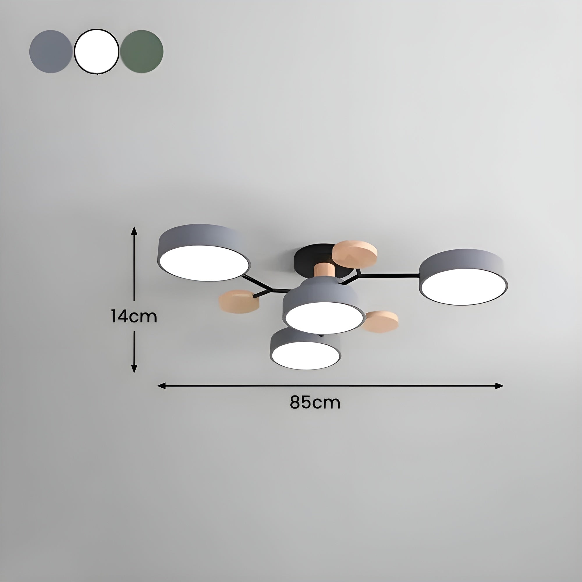 Orbivon – Rund loftlampe i jern og akryl med moderne LED lys